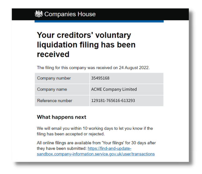 Companies House - Received
